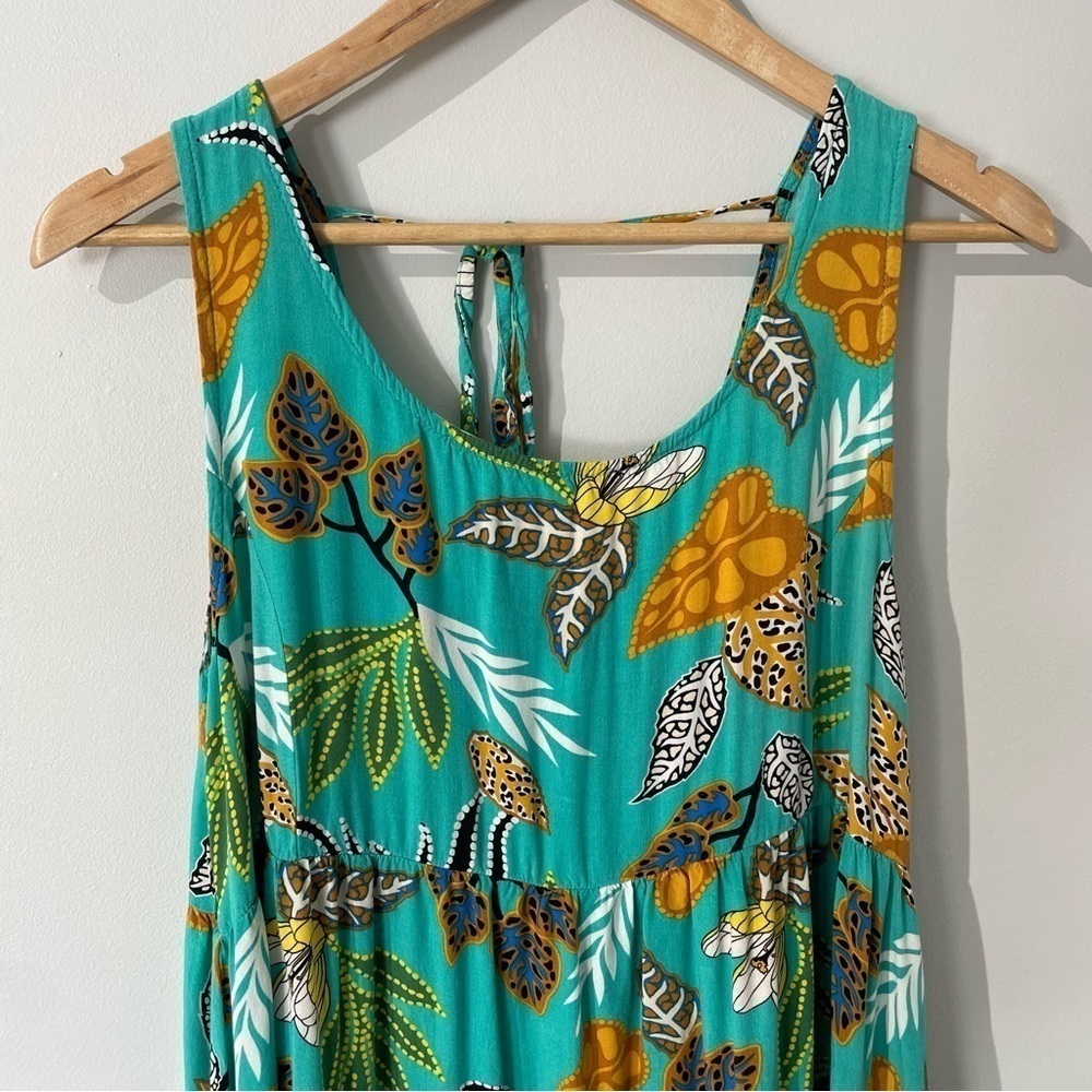 Suzanne Betro Tropical Print Summer Dress Womens M Multicolour Beach Vacation - Picture 2 of 10